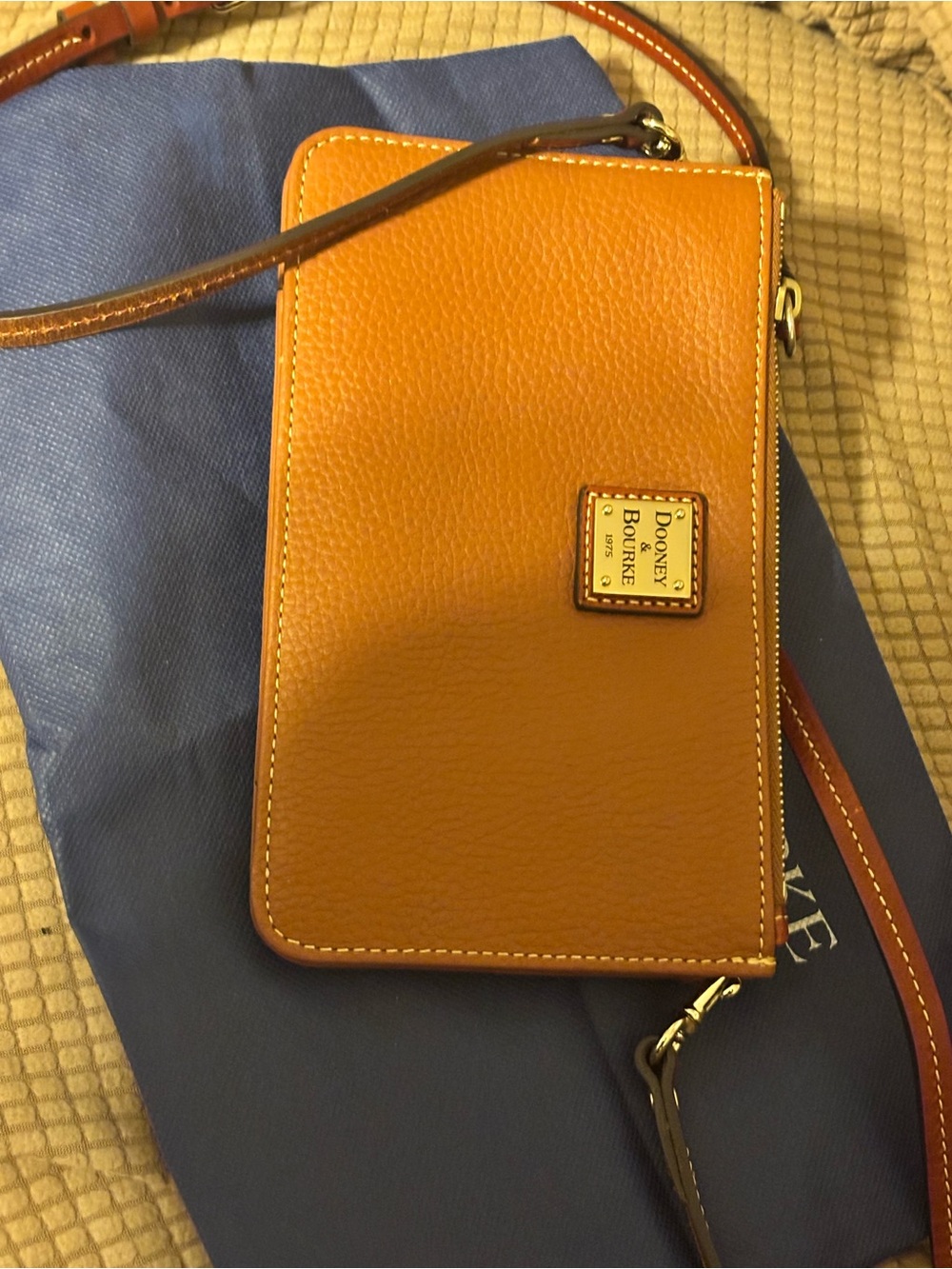 Dooney & Bourke Leather Crossbody in Cognac Brown